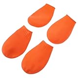 JOINPAYA 4Stücke Hundestiefel für Outdoor Aktivitäten Teiliges und rutschfest für Schutz Ihres Hundes S Orange