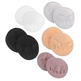 NULYLU Unsichtbare Halbsocken Für Damen Finger Socken Für Hohe ätze Rutschfeste Halbseitige Socken Hautfarbe Lila Und Pink