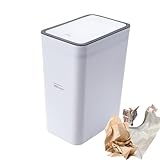 Mülleimer mit Pressdeckel, Mülleimer mit Pressdeckel, Badeimer mit Deckel, Abfalleimer für Badezimmer, Top Presse, Mülleimer