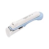 nippes Solingen Baby Nagelknipser | Blau/Weiß, 8 cm Lang | Nagelknipser Baby | Mit abgerundeter Schnittfläche für die einfache Nagelpflege fürs Baby & Neugeborene | Made in Germany