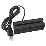 AMIUHOUN MSR90 USB Magnetstreifen Kartenlesegerät Kartenleser Streifen 3 Spuren Mini Swiper für USB PC