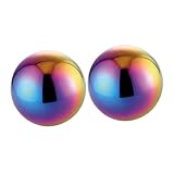 HEMOTON 2 Stück Spiegel reflektierende Kugel Edelstahlkugel gartenkugel Polierkugel Gartendeko Garten reflektierend Ball Blick auf die Kugel Kugelverzierung Rostfreier Stahl Colorful