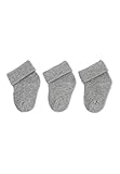 Sterntaler Unisex Baby Erstlingssöckchen 3er-pack Socken, Silber Mel., 0-4 monate
