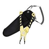 Piceioep Aluminium Zange Geflochtene Angelschnur Schneider Hakenentferner Ringe Öffner Multitool Mit Scheide Und Umhängeband Geteilte Ringe