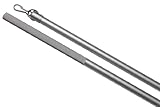 DecoProfi Schleuderstab aus Aluminium, 50 cm, für Gardinen, Vorhänge, Paneelwagen, Flächenvorhänge, Schiebevorhänge