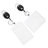 Gogogmee 2 Stück Einziehbare Ausweishalter mit Gürtelclip Praktische und Robuste Work Badge Buckles Kartenhalter für Id und Ausweise Geeignet für Büro Arbeit und Alltag