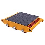 7T Panzerrollen, Transportrollen Schwerlast Transportfahrwerk Schwerlastrollen Maschinentransport 9 Polyurethan-beschichtete Stahlwalzen für Supermärkten, Baustellen (Gelb)
