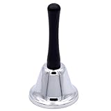 YMWALK Edelstahl Handglocke Service Glocke Achtung Schule Glocke Lauter Anruf Handglocke Schalter Empfang Glocke Abendessen Glocke für Restaurant, Hotel, Küche, Bar und Weihnachtsmann