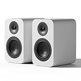 Fosi Audio SP601 Bücherregal Lautsprecher Paar, 2 PCS Passive Studio Lautsprecher Hi-Fi Audio, 6Ω 160W Weiß Stereo Sound System Holzgehäuse für Heimkino/TV/Desktop/Indoor