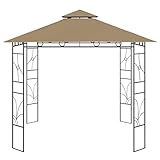 Kangmusi Pavillon 3x3x2,7 m Taupe 160 g/m², Taupe 313913
