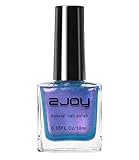 Chamäleon Nagellack - Blau Farbwechselnder holografischer Schnelltrocknend Nagellack - Glitter Nail Polish Shining DIY Nail Art at Home - No Need Nail Lamp 10ml (03 Blau)