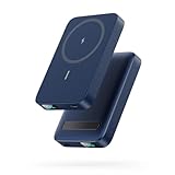 Magnetische Power Bank für MagSafe, 10800mAh Wireless Powerbank,PD 22.5W USB-C Schnellladung Powerbank mit Faltbarer Halterung LED-Display Externer Akku,für MagSafe iPhone 16/15/14/13/12/Pro/Max