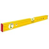 STABILA Wasserwaage Type 80 AS, 60 cm, verstärktes Alu-Profil, 1 Horizontal-Libelle, 1 Vertikal-Libelle, integrierte Rutsch-Stopper, Made in Germany