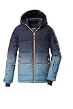 killtec Jungen Skijacke/Ski-Steppjacke mit Kapuze und Schneefang KSW 382 BYS SKI QLTD JCKT, rauchblau, 176, 42453-000