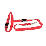 ROMISBABA Taille Hundespaziergang hundegurt hundelaufband Hundeführleine Joggingleine hundezubehör für große Hunde Griffe für Hunde Geschirr führt Taillenhundeläufer Taille Hundeleine rot