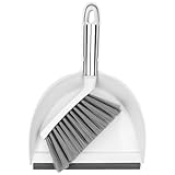 WinGluge Besen und Kehrschaufel Set PP-Material, Handfeger und Schaufel, Kehrblech und Handfeger, Kehrset Kleins, Kehrgarnitur, Tischbesen, Handbesen Schaufel, Handkehrset, Platzsparender Tischkehrset