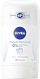 NIVEA Fresh Natural Deo Stick, Deodorant mit INFINIFRESH Formel für 48h Schutz, pflegendes Deospray ohne Aluminium und Ethylalkohol (50 ml)