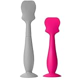 Windelcreme Applikator Neugeborene Windel Creme Pinsel Silikon Creme Applikators mit Saugnapf Spachtel fürs Baby Po für Babys 2 Stück