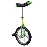 vidaXL Einrad Unicycle Fahrrad höhenverstellbar grün 16 Zoll