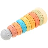 GARVALON Stapelringe aus Lebensmittelechtem Silikon Farbenfrohes Stapelspielzeug für Kleinkinder Ab Monaten Fördert Motorik Farben Formenerkennung Lernspielzeug für Vorschulkinder