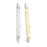 CucuGo R7s dimmar 118mm 300W halogenlampen AC220-240V r7s linear warmweiß 2800K Stiftprojektor halogenstrahler 5900lm für die beleuchtung von haus, arbeit, sicherheit, straßenlaterne, etc (2Pcs)