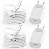 for iPhone Ladekabel, 2er-Pack 25W ladekabel iPhone schnellladekabel 2M für iPhone 14 13 12 11 Pro Max XS XR X 8 7 6 Plus 5 iPad, Apple-ladegerät USB-C-auf-Lightning-Kabel