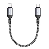 NINGKPOW USB C auf Lightning Kabel Kurz 50CM [MFi Zertifiziert] USB C Lightning Kabel Nylon iPhone Ladekabel Power Delivery kompatibel mit iPhone 14 13 12 11 Pro Max Mini XR XS X 8 7 6s Plus SE 2020