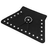 FELTECHELECTR Motorrad Schmutzfänger Kotflügelabdeckung Kunstleder Nieten Schwarz Spritzschutz für Touring Glide