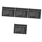DIYEAH 4 Stück Aufkleber Für Kühlschranknachrichten Planke Magnetisch Für Kühlschrank Magnetischer Kühlschrankplaner Kühlschrank Whiteboard Haftmagnet Magnete Black Beschichtetes Papier