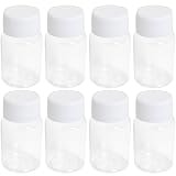 ZCZQC Reagenzflaschen, 20 ml, runde PET-Flasche mit Schraubverschluss, transparente Dosierflasche für Labor, wässrige Flüssigkeit, feste Probenaufbewahrung für Tabletten, 8 Stück