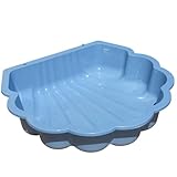 TikTakToo Sand & und Wassermuschel I Sandkasten ohne Abdeckung (1-teilig) (Pastell blau Sterne)