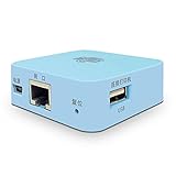 ZoiKoM Einzelner USB-2.0-Anschluss, schneller Ethernet-Druckserver, lokaler Drucker, Netzwerkfreigabe, Drucken