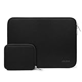 MOSISO Laptop Hülle Tasche 13,3 Zoll,13-13,3 Zoll Laptophülle Kompatibel mit MacBook Air/Pro 13/ Pro 14 Zoll M4 M3 M2 M1,HP Dell ASUS Lenovo Notebook,Neopren Sleeve mit Klein Fall,Schwarz