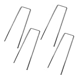 U-förmige Zeltheringe, 15,2 cm, 40 Stück, verzinkte Landschaftsklammern, robuste Landschaftsklammern, Stifte für Landschaftsbau, Sicherung von Unkrautbarriere, Bewässerungsrohr, Haltezaun, Plane (40