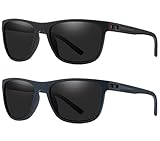 LEDING&BEST Vintage Runde Sonnenbrille Herren Damen Polarisiert für Fahren Angeln Sommer Reisen Urlaub Retro Klassische Sonnenbrille UV400 Schutz
