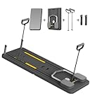 Faltbares Multifunktions-Pates-Reformer-Board mit Bauch-Roller mit Ellenbogenstütze, Bauchmuskel-Trainingsgerät, automatischer Rückprall und Spannseil für Heim-Fitness-Studio (grau)