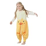 MICHLEY Baby-Decken, geteiltes Bein, Schlafsack, Unisex, 1–6 Jahre, Polyester, tragbare Decke, Kleinkind-Schlafsack, Ente Gelb, Small ( 1-3 T）