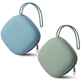 Aolso Silikon Baby Schnullerbox, Quadrat Aufbewahrung Schnullerhalter Case, Tragbare Schnulleraufbewahrung Box, BPA-Frei Schnullertasche, Wasserdicht Schnullerbox, Mädchen & Junge (Blau- Grün)
