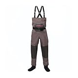 DSFDFDG Wathose for Fliegenfischen, atmungsaktiv, wasserdicht, mit Strumpffuß, Flusswathose for Damen und Herren FüR Baustellen, Angeln, BauernhöFe(Brown,XS)