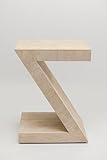 Kare Design Beistelltisch Luxury Z Travertine, Beige, Ablage, Couchtisch, Wohnzimmertisch, Z-Form, Stein-Optik, 61x44x33 cm (H/B/T)