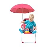 Generisch Kinder Strandstuhl Mit Sonnenschirm | Klappbarer Sitz Für Draußen |Leicht Sandwindgeschützt Tragbar Für Camping Reisen Outdoor Aktivitäten