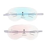 PAMINGONO 2 Stück Kühlpads Augenmaske Transparent Kühlende Gel augenkompressen Atmungsaktive Schlafmaske gegen Augenringe Schwellungen und Müdigkeit für Tiefen Schlaf