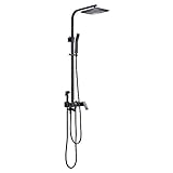 Kronleuchter Duscharmaturen Set, poliertes Chrom-Duschsystem Combo-Set, Badezimmer Duschmixer mit Niederschlagsduschkopf, Handheld-Dusche, 4-funktionsübergreifende Wandmontage Kronleuchter progress