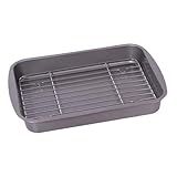 Toddmomy gegrillte Fischplatte Mini Backen Aufschlag Ofengericht Grillpfanne Keksbackschale Kuchenplatte Nudelplatten Bratblech aus Metall Fischbräter Eisen Light Grey