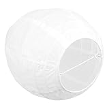 MUCKLILY Papierlaterne Laterne Lampenschirm Hängelampe aus Papier Hochzeitslichtabdeckung Papierlampe hängend Anhängerlampenschirm Japanische Laterne hängender Lampenschirm Eisen Weiß