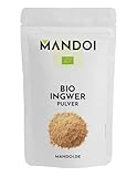 Mandoi Bio Ingwer Pulver 500g, hochwertiges Ingwerpulver von der Ingwerwurzel aus biologischem Anbau. Ingwertee