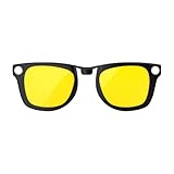 Hibloks Nicht Polarisierter Clip für Ray-Ban Meta Wayfarer RW4008 (Größe L 53-22), Sonnenbrillen-Clip-On für Ray-Ban Smart Glasses-Zubehör, Effektiver UV-Schutz und Elektronische Blendung (Gelb)