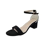 Damen-Sandalen mit elegantem Absatz, Pumps, heiße Absätze, Damen, mit Riemchen am Fußhals, lässig, offene Sandalen, Plateau-Pumpen, modische Hausschuhe mit bequemer Einlegesohle für Partys, Hochzeiten