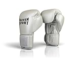 Paffen Sport «PRO Klett X» Boxhandschuhe mit Klettverschluss für das Training und Sparring (Silber, 10UZ)