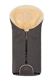 Fillikid Winterfußsack Pamir Wool Exklusiv | Hochwertiger Babyfußsack für Kinder | Lammfellfußsack für Babyschale, Kinderwagen, Buggy | Warmer Fußsack mit echten Lammfell | Fußsack ab Geburt